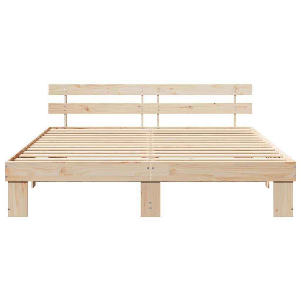 Sengestel Naturfarvet 180 x 200 cm Massiv fyrretræ