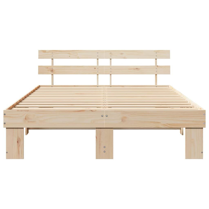 Sengestel Naturfarvet 150 x 200 cm Massiv fyrretræ