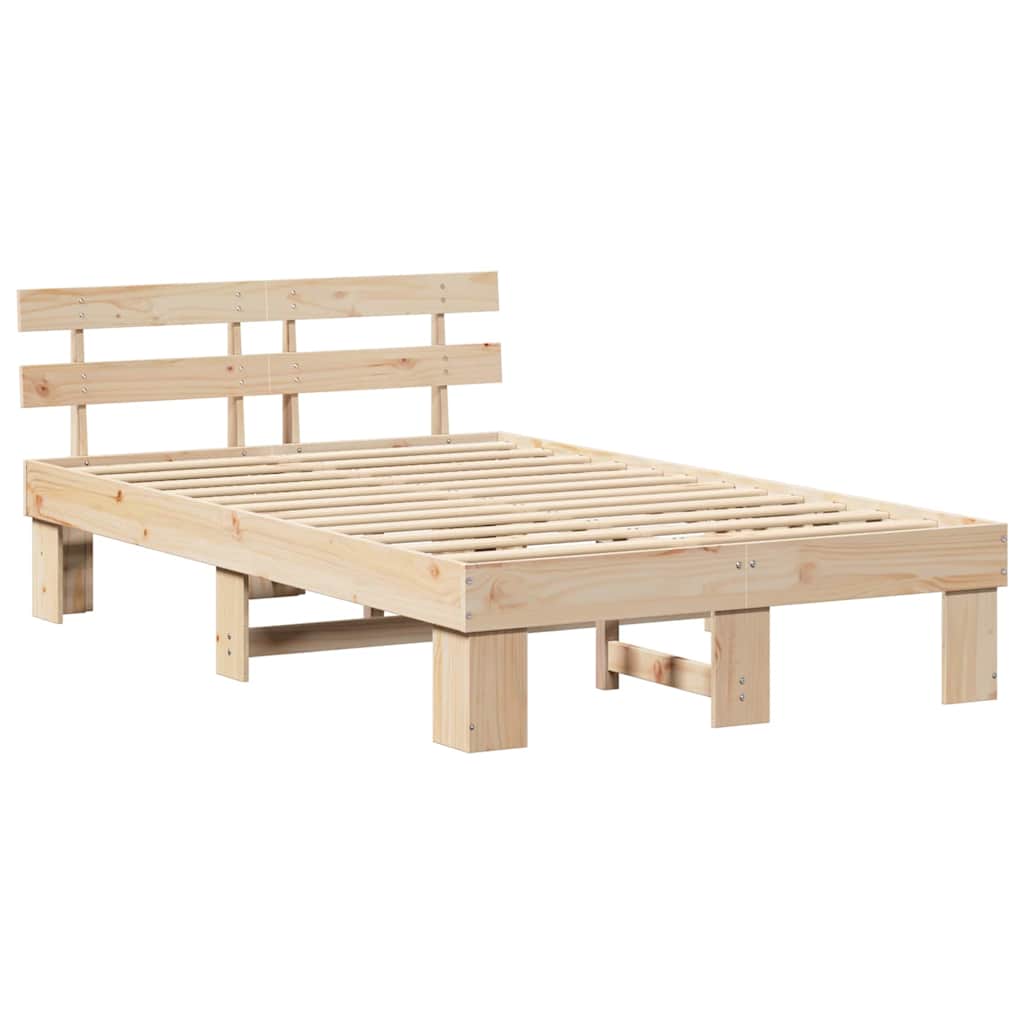 Sengestel Naturfarvet 120 x 200 cm Massiv fyrretræ