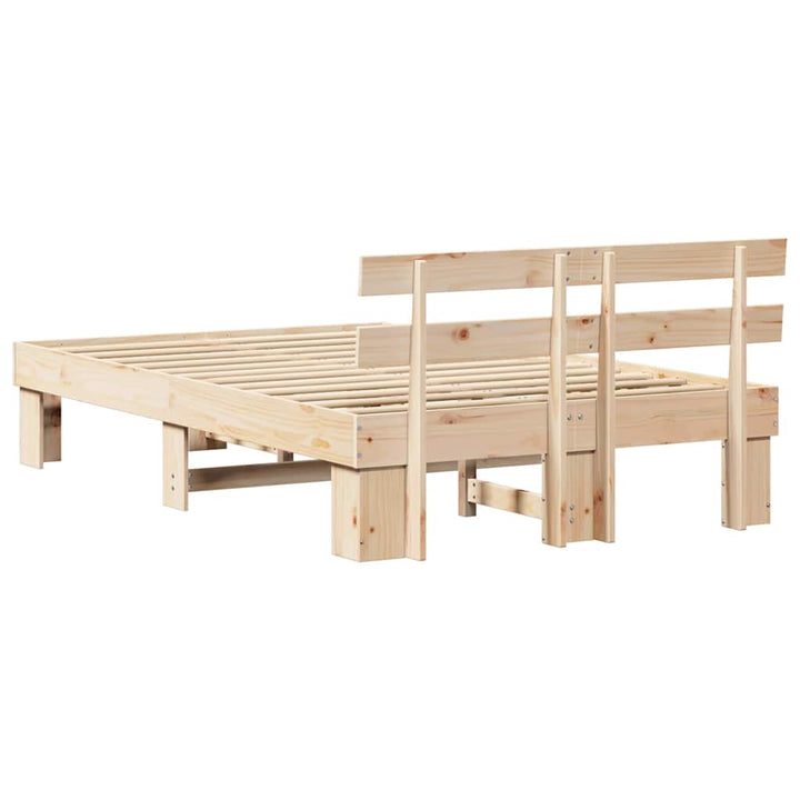 Sengestel Naturfarvet 120 x 200 cm Massiv fyrretræ