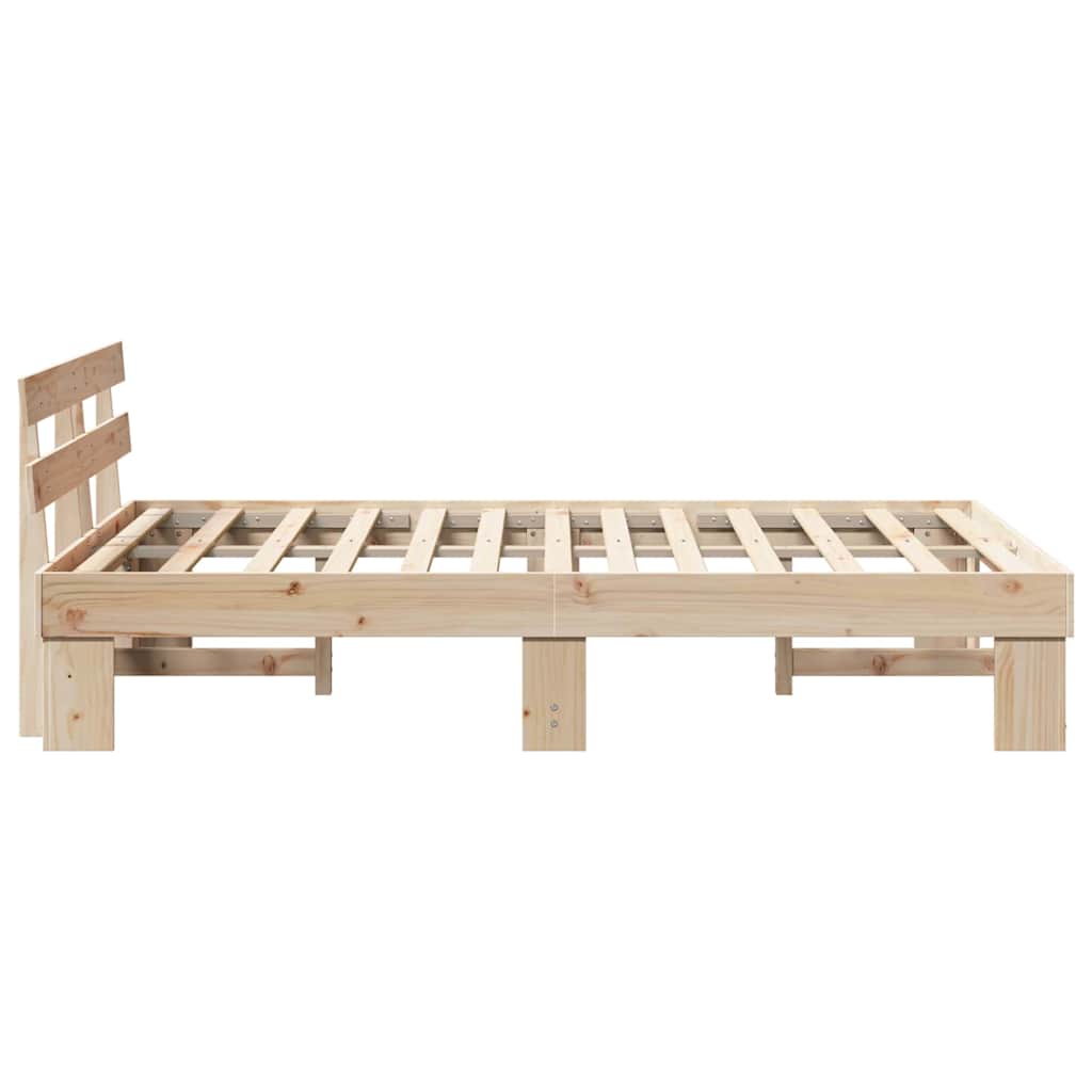 Sengestel Naturfarvet 120 x 200 cm Massiv fyrretræ