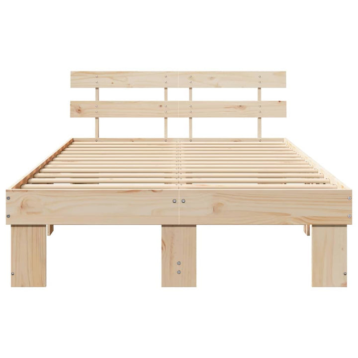 Sengestel Naturfarvet 140 x 190 cm Massiv fyrretræ