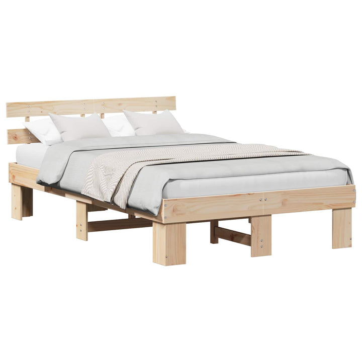 Sengestel Naturfarvet 120 x 190 cm Massiv fyrretræ