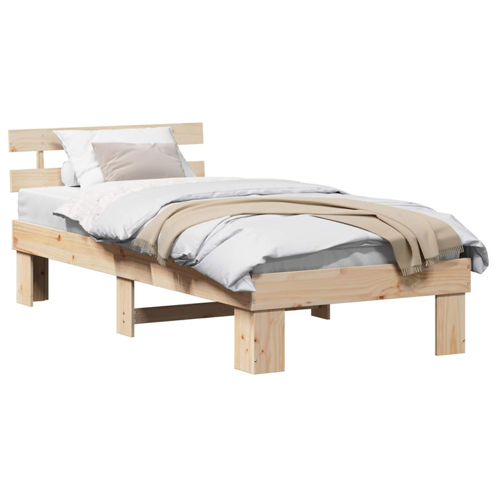 Sengestel Naturfarvet 100 x 200 cm Massiv fyrretræ