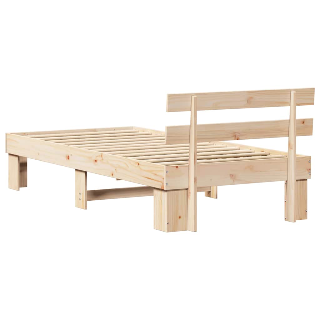 Sengestel Naturfarvet 90 x 190 cm Massiv fyrretræ