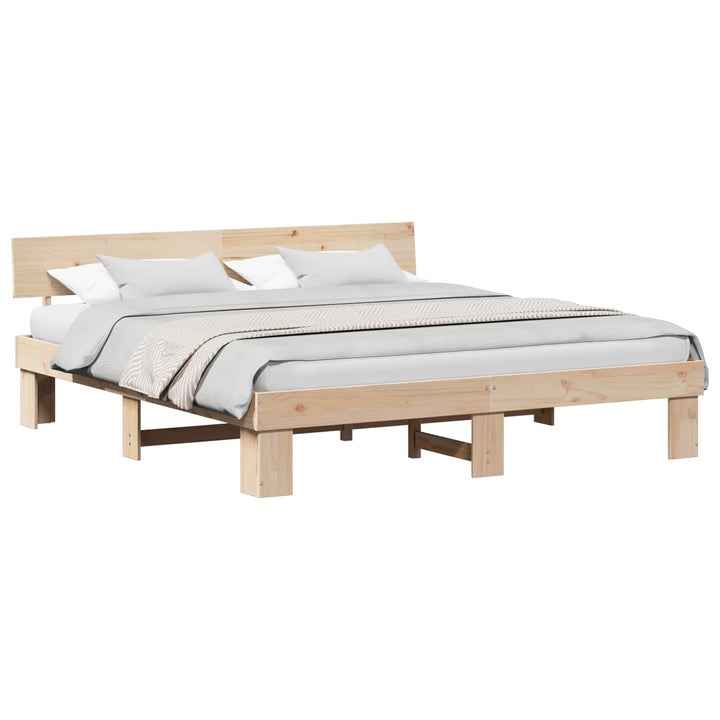 Sengestel Naturfarvet 180 x 200 cm Massiv fyrretræ