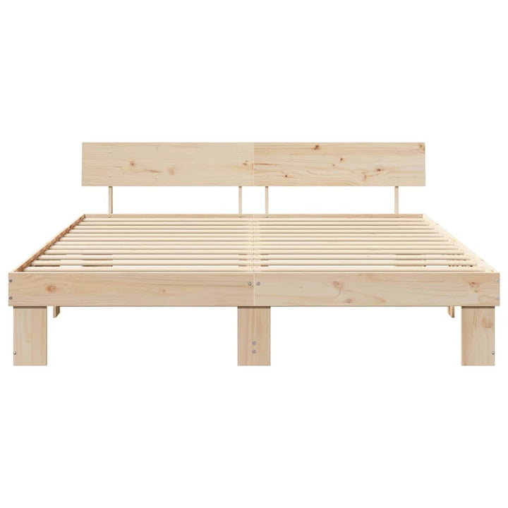 Sengestel Naturfarvet 180 x 200 cm Massiv fyrretræ