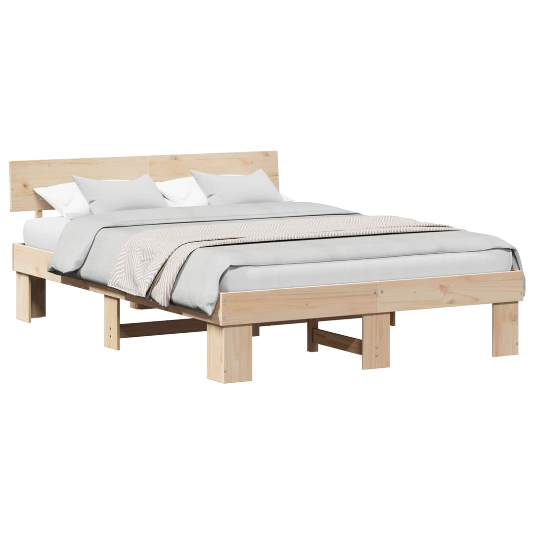 Sengestel Naturfarvet 150 x 200 cm Massiv fyrretræ