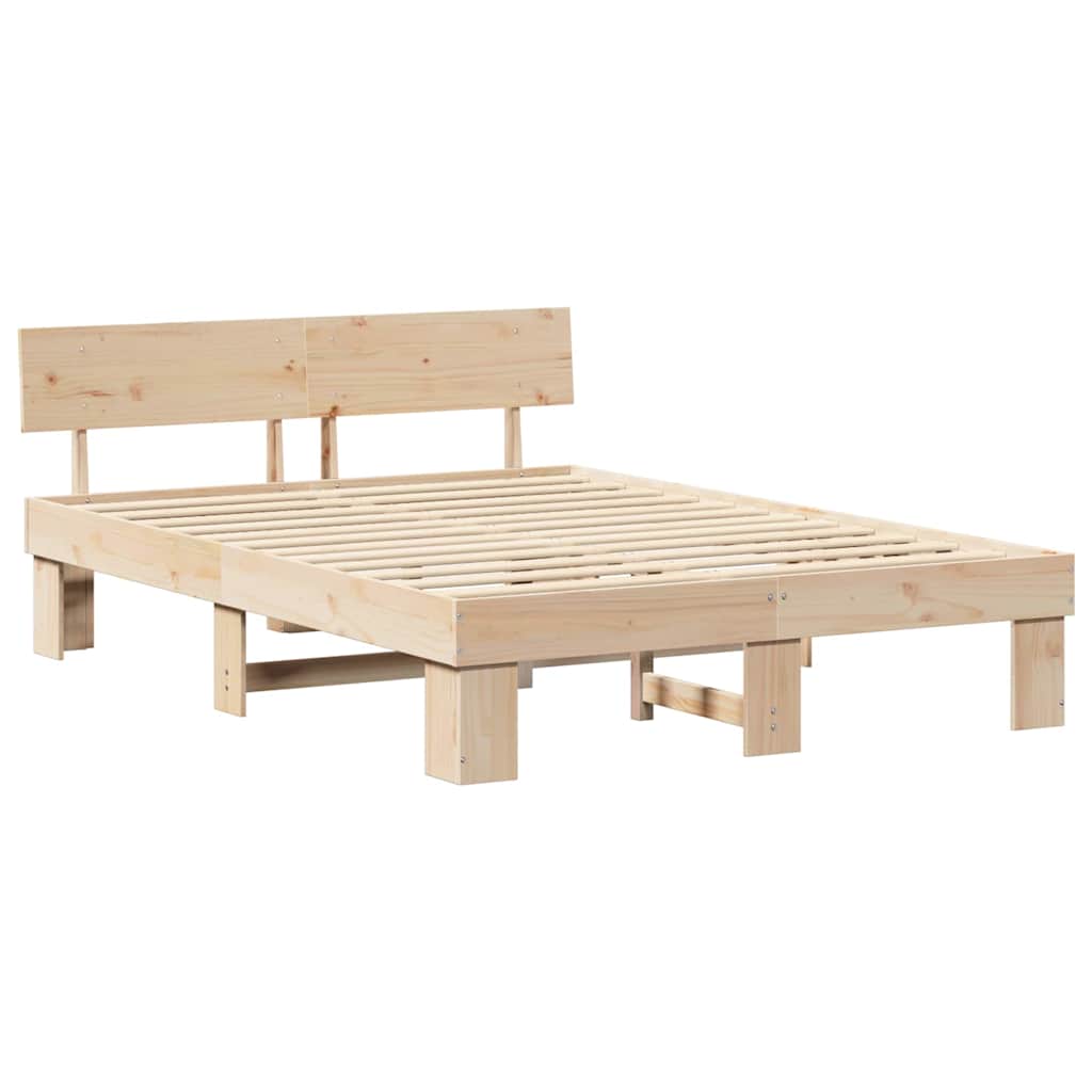 Sengestel Naturfarvet 150 x 200 cm Massiv fyrretræ