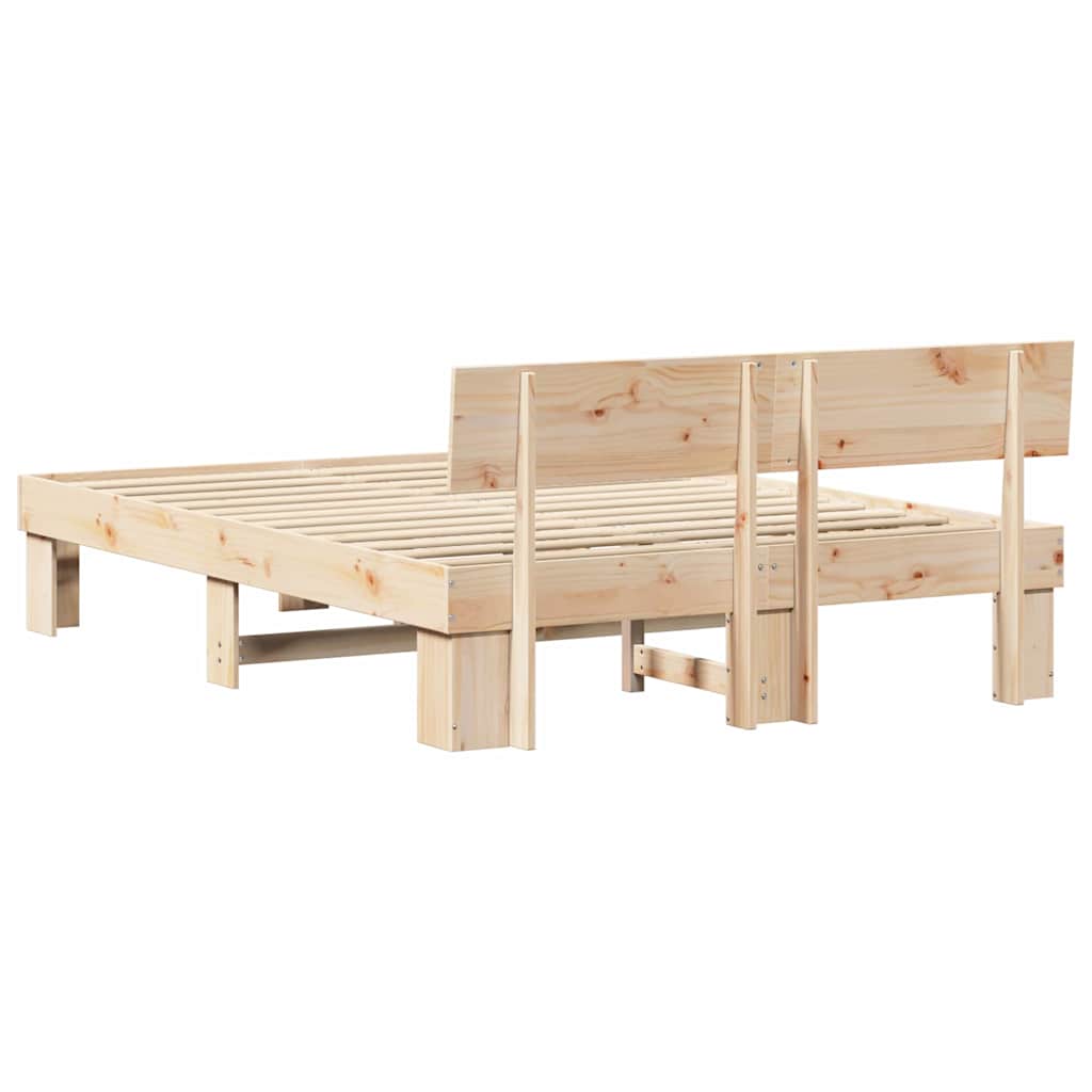 Sengestel Naturfarvet 150 x 200 cm Massiv fyrretræ
