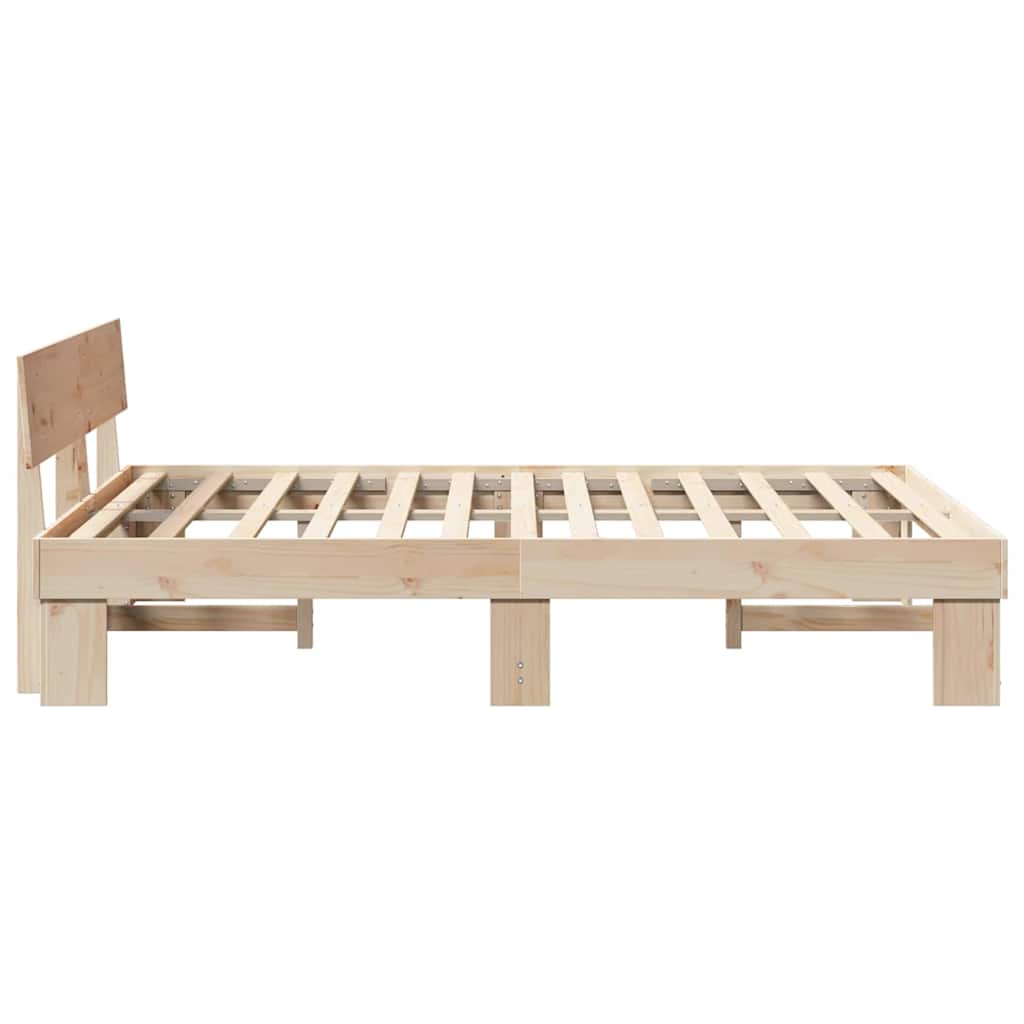Sengestel Naturfarvet 150 x 200 cm Massiv fyrretræ