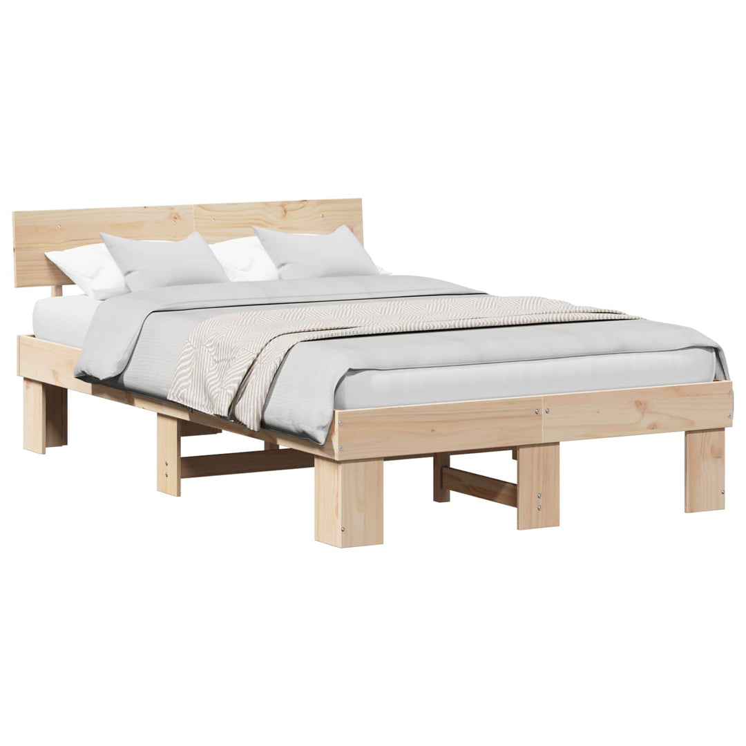 Sengestel Naturfarvet 140 x 190 cm Massiv fyrretræ