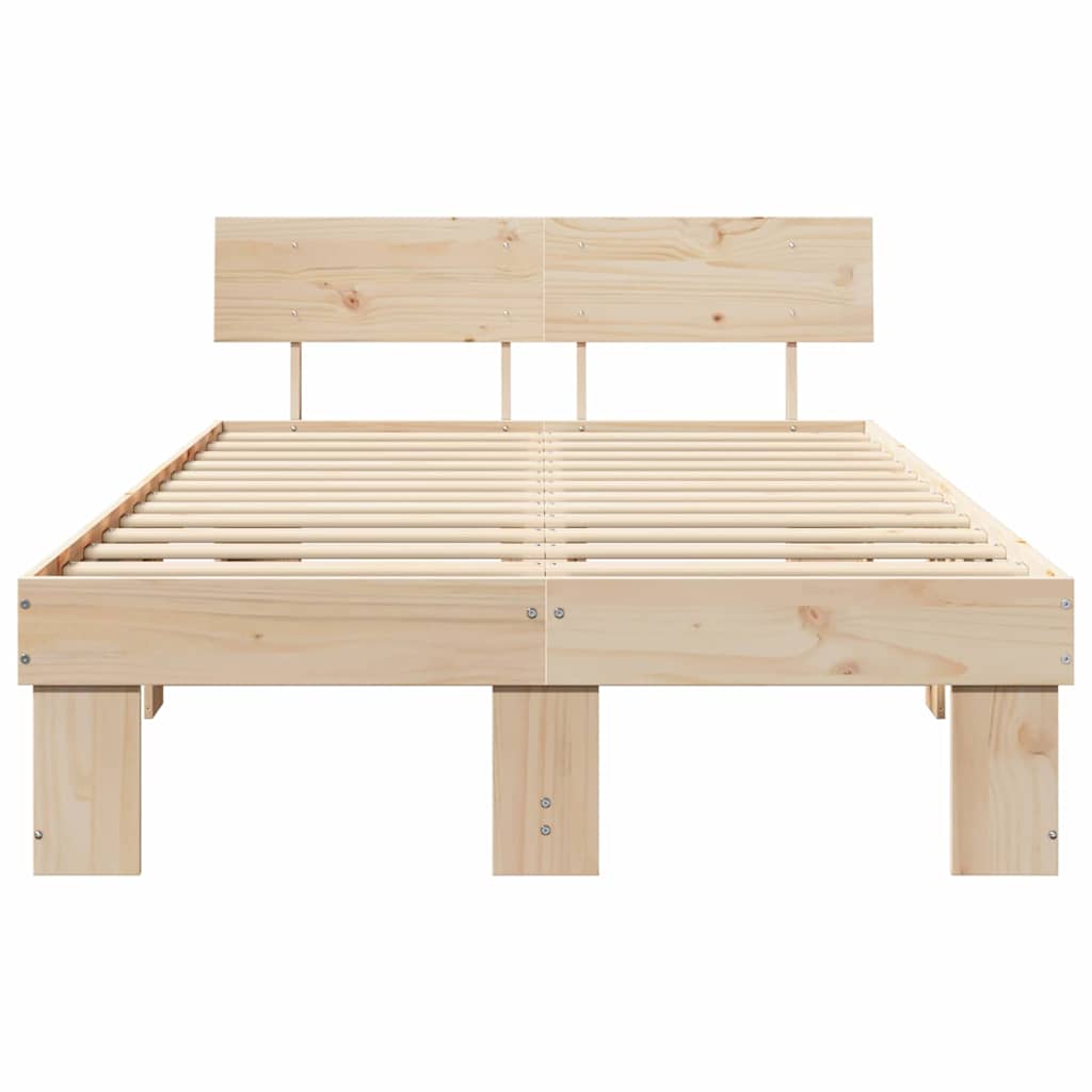 Sengestel Naturfarvet 135 x 190 cm Massiv fyrretræ
