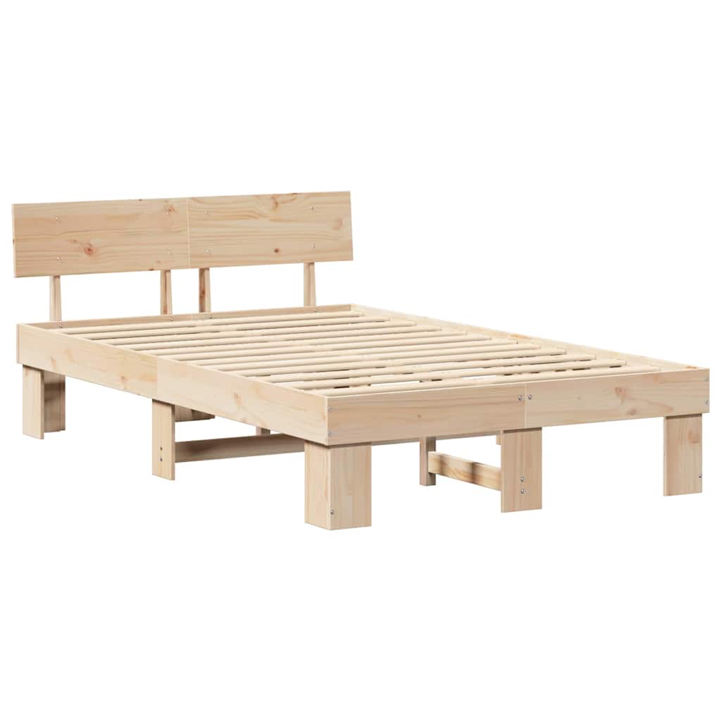 Sengestel Naturfarvet 120 x 190 cm Massiv fyrretræ