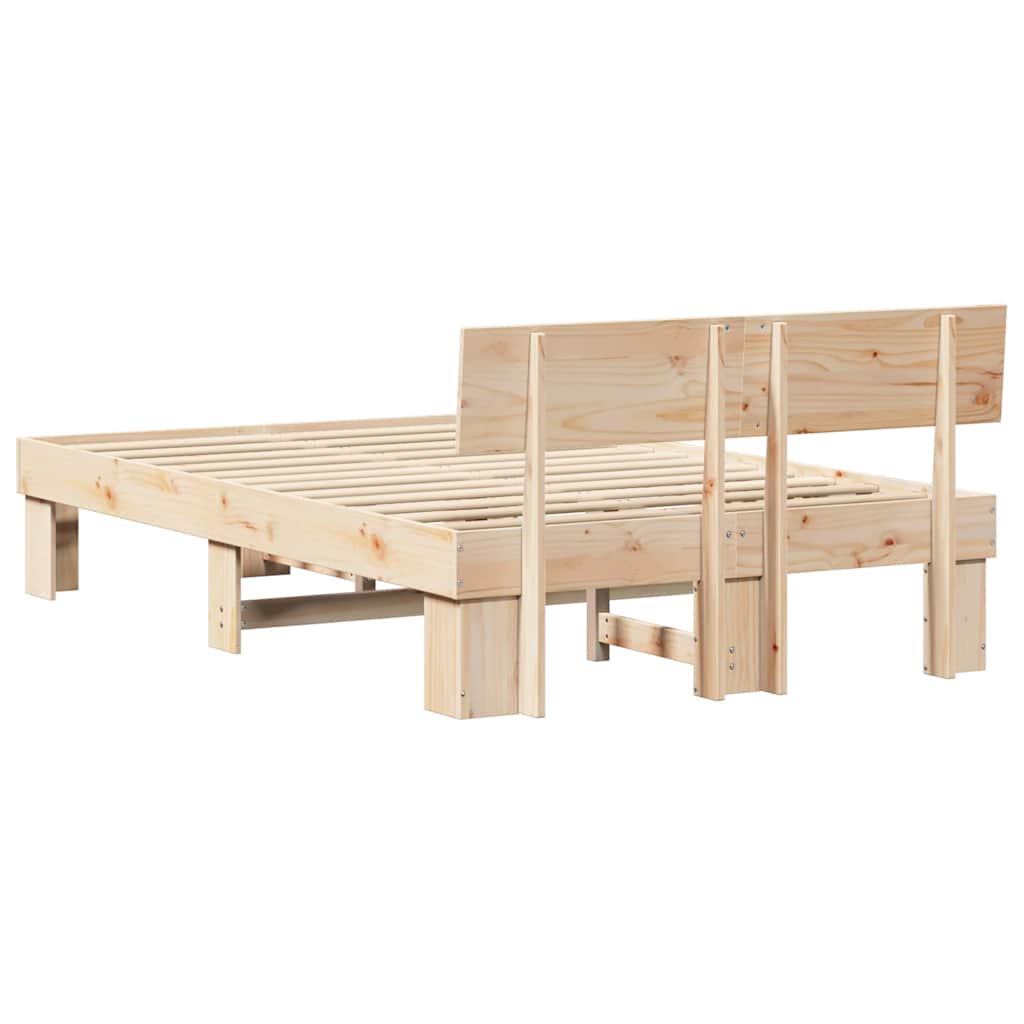 Sengestel Naturfarvet 120 x 190 cm Massiv fyrretræ