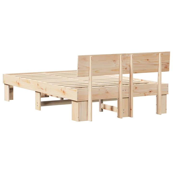Sengestel Naturfarvet 120 x 190 cm Massiv fyrretræ