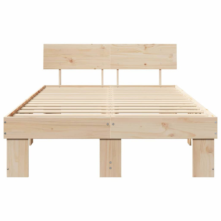Sengestel Naturfarvet 120 x 190 cm Massiv fyrretræ