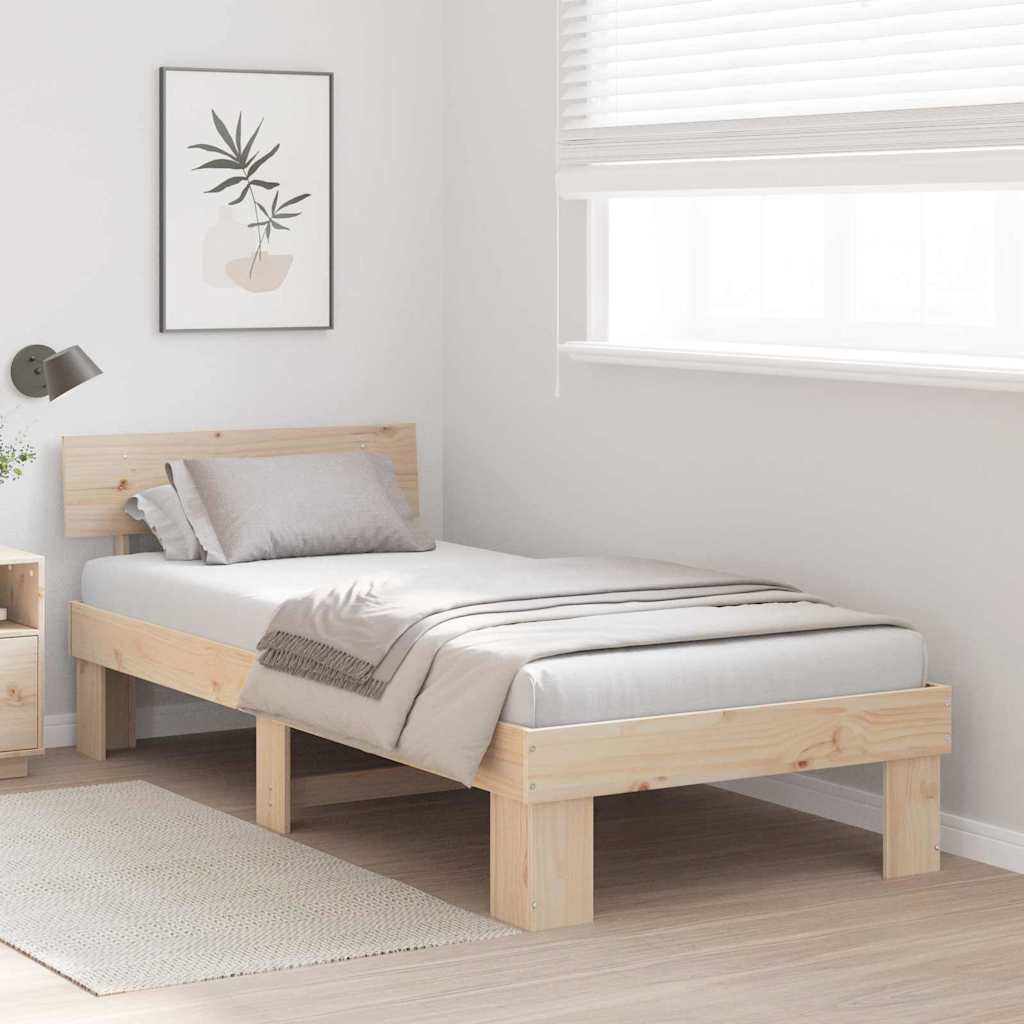 Sengestel Naturfarvet 80 x 200 cm Massiv fyrretræ