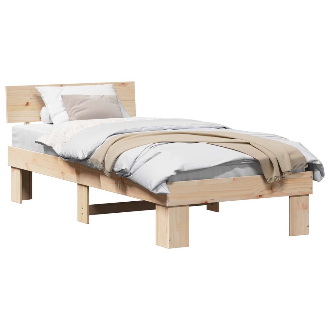 Sengestel Naturfarvet 80 x 200 cm Massiv fyrretræ