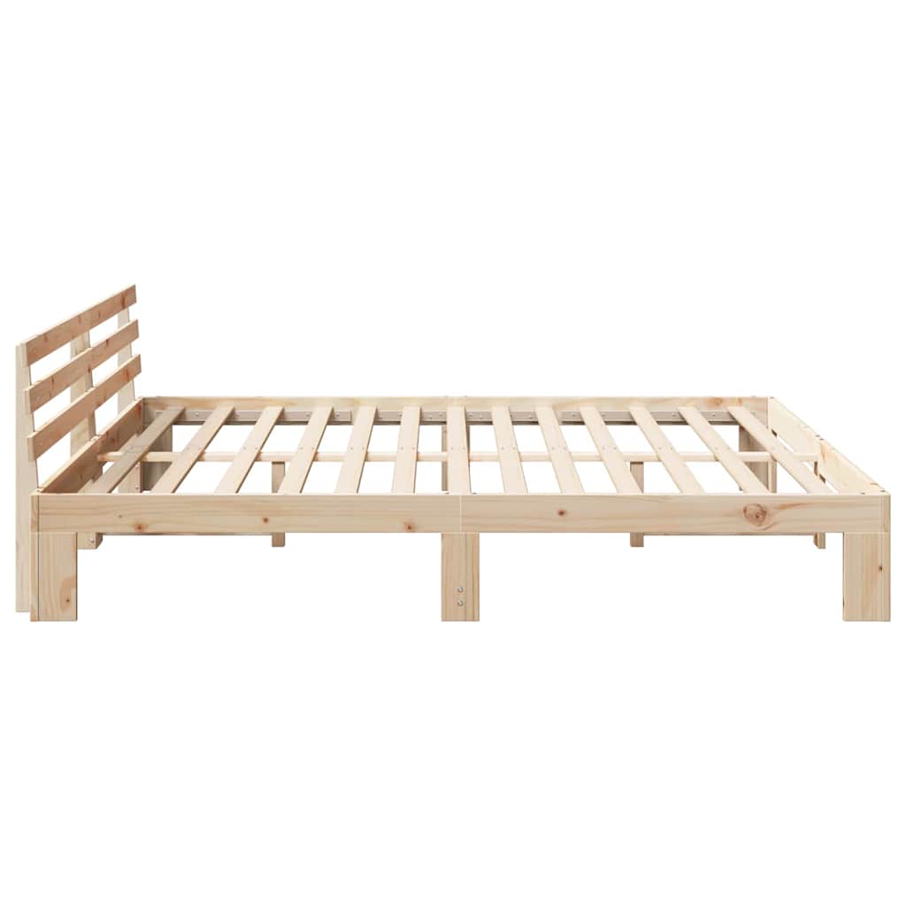 Sengestel Naturfarvet 180 x 200 cm Massiv fyrretræ