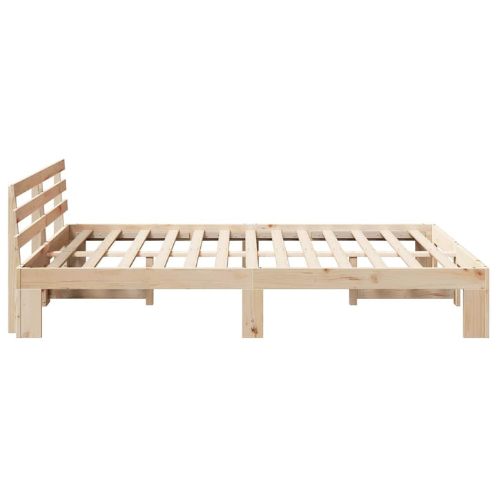 Sengestel Naturfarvet 140 x 200 cm Massiv fyrretræ