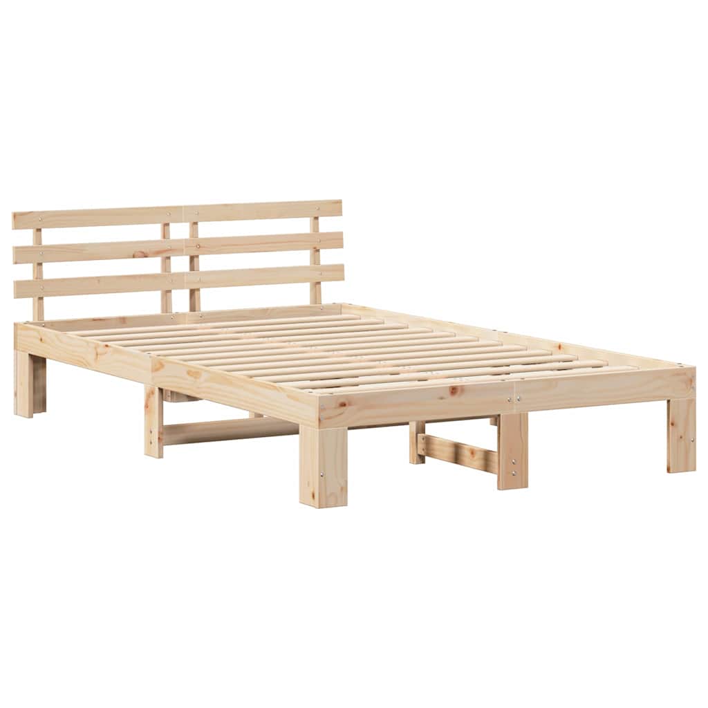 Sengestel Naturfarvet 120 x 190 cm Massiv fyrretræ