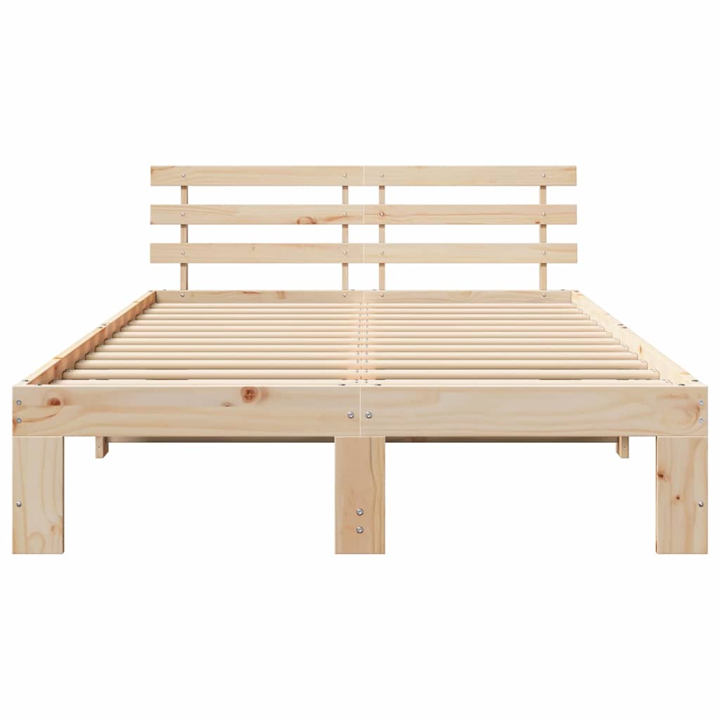 Sengestel Naturfarvet 120 x 190 cm Massiv fyrretræ
