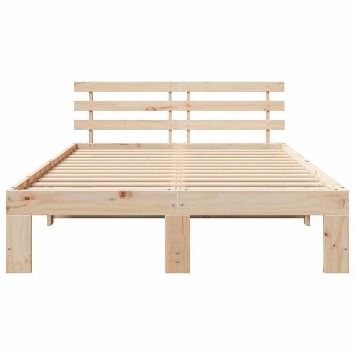 Sengestel Naturfarvet 120 x 190 cm Massiv fyrretræ