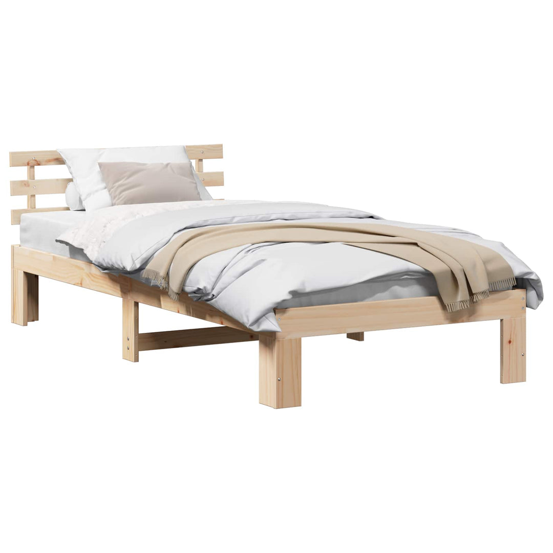 Sengestel Naturfarvet 100 x 200 cm Massiv fyrretræ
