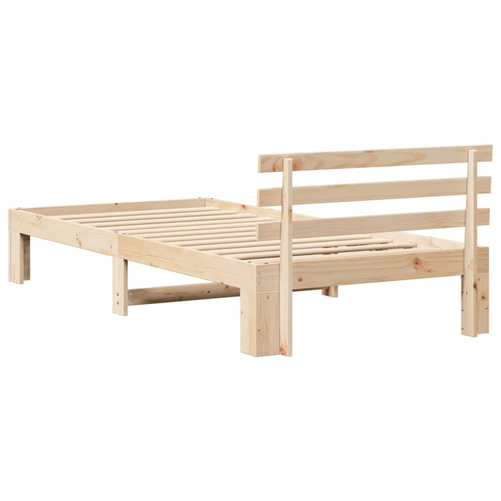 Sengestel Naturfarvet 90 x 200 cm Massiv fyrretræ