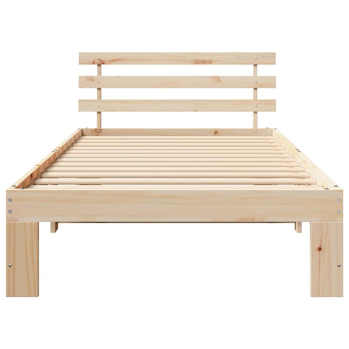 Sengestel Naturfarvet 90 x 200 cm Massiv fyrretræ