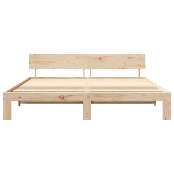 Sengestel Naturfarvet 200 x 200 cm Massiv fyrretræ