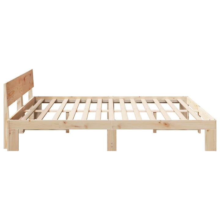 Sengestel Naturfarvet 200 x 200 cm Massiv fyrretræ