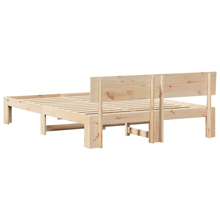 Sengestel Naturfarvet 160 x 200 cm Massiv fyrretræ