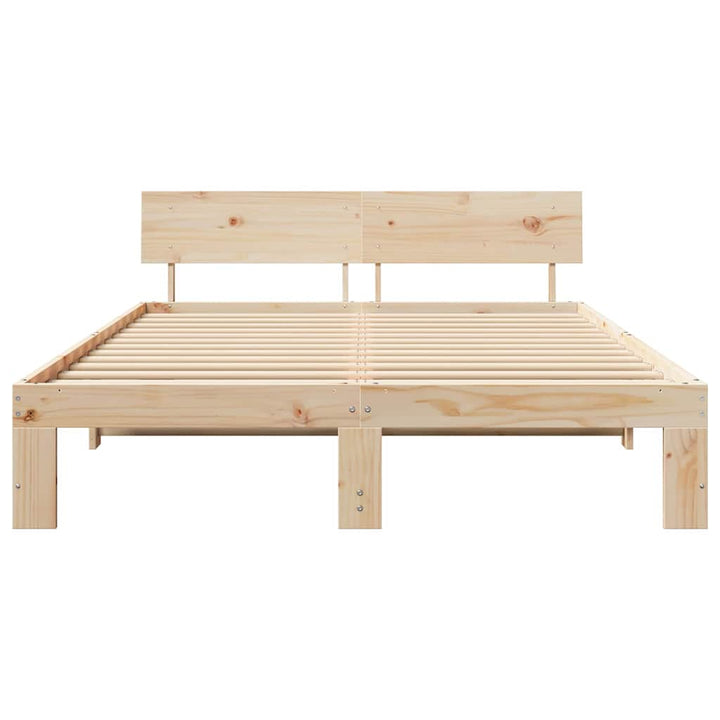 Sengestel Naturfarvet 160 x 200 cm Massiv fyrretræ