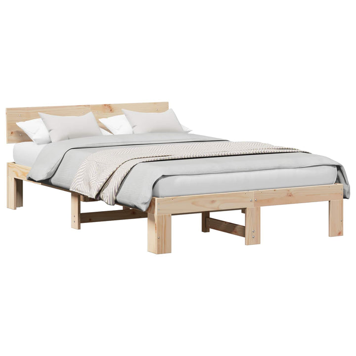 Sengestel Naturfarvet 120 x 200 cm Massiv fyrretræ