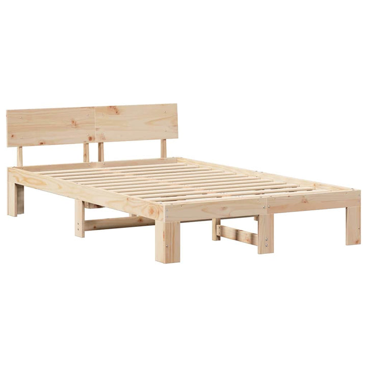 Sengestel Naturfarvet 120 x 200 cm Massiv fyrretræ