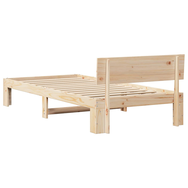 Sengestel Naturfarvet 90 x 200 cm Massiv fyrretræ