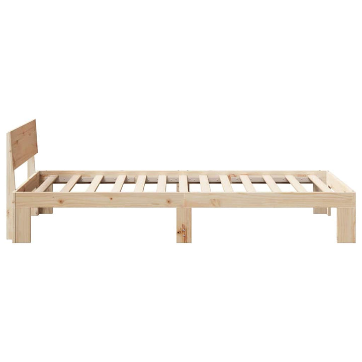Sengestel Naturfarvet 75 x 190 cm Massiv fyrretræ