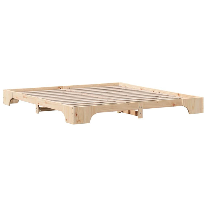 Sengestel Naturfarvet 180 x 200 cm Massiv fyrretræ