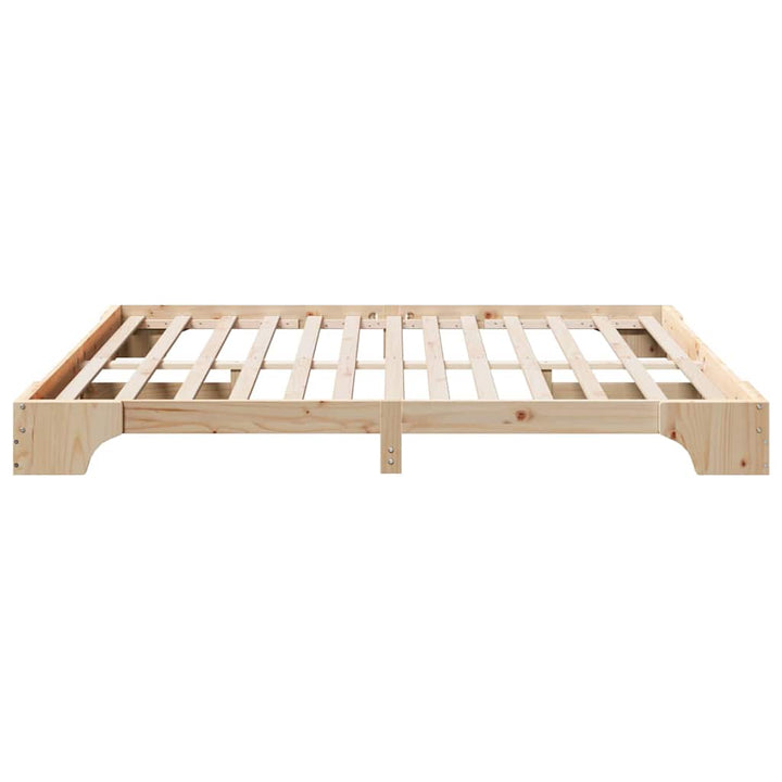 Sengestel Naturfarvet 180 x 200 cm Massiv fyrretræ