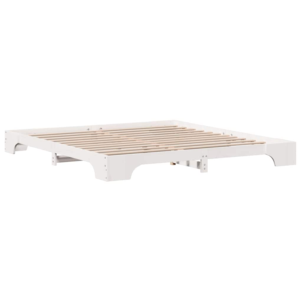 Sengestel Hvid 180 x 200 cm Massiv fyrretræ