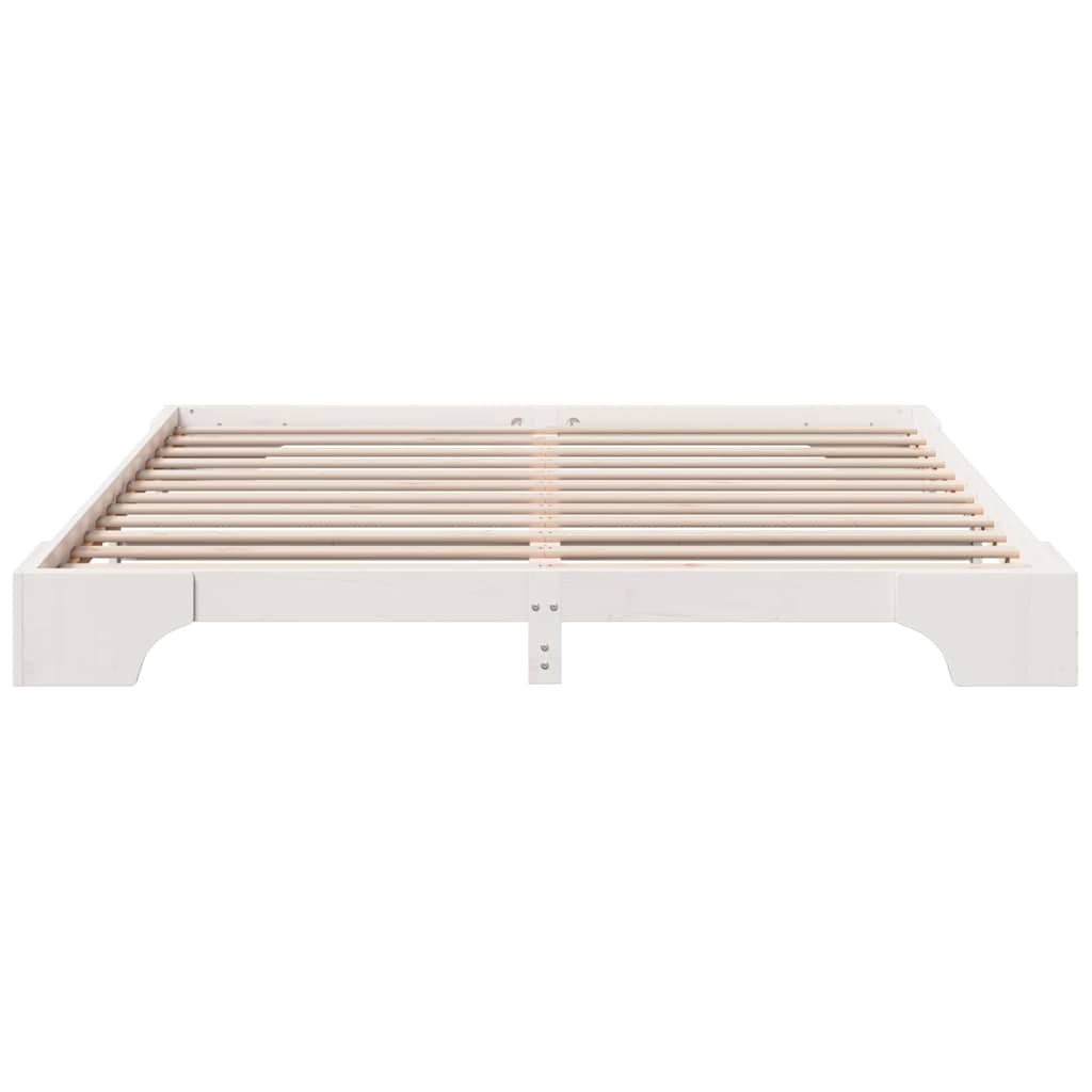 Sengestel Hvid 180 x 200 cm Massiv fyrretræ