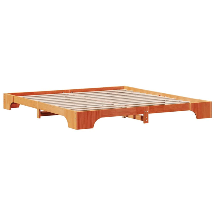 Sengestel Voks brun 180 x 200 cm Massiv fyrretræ