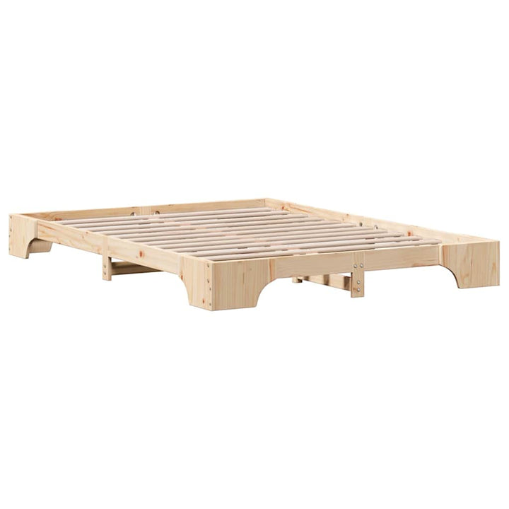 Sengestel Naturfarvet 160 x 200 cm Massiv fyrretræ