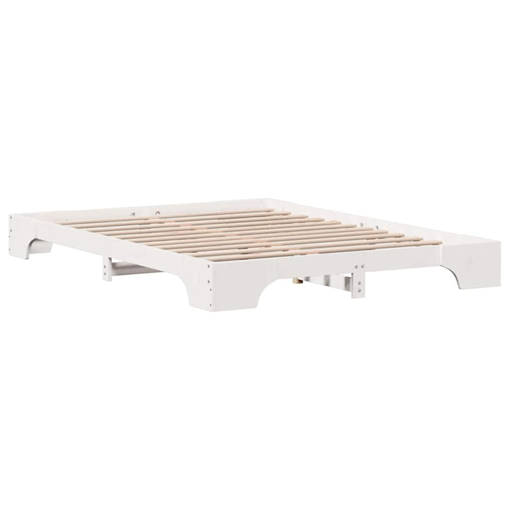 Sengestel Hvid 150 x 200 cm Massiv fyrretræ