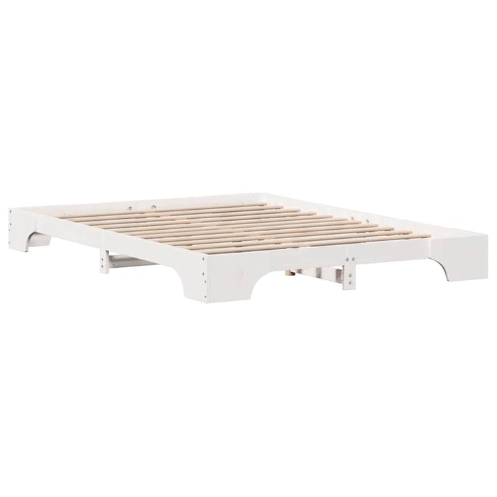 Sengestel Hvid 150 x 200 cm Massiv fyrretræ
