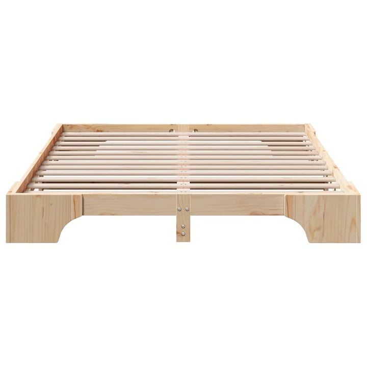 Sengestel Naturfarvet 140 x 200 cm Massiv fyrretræ