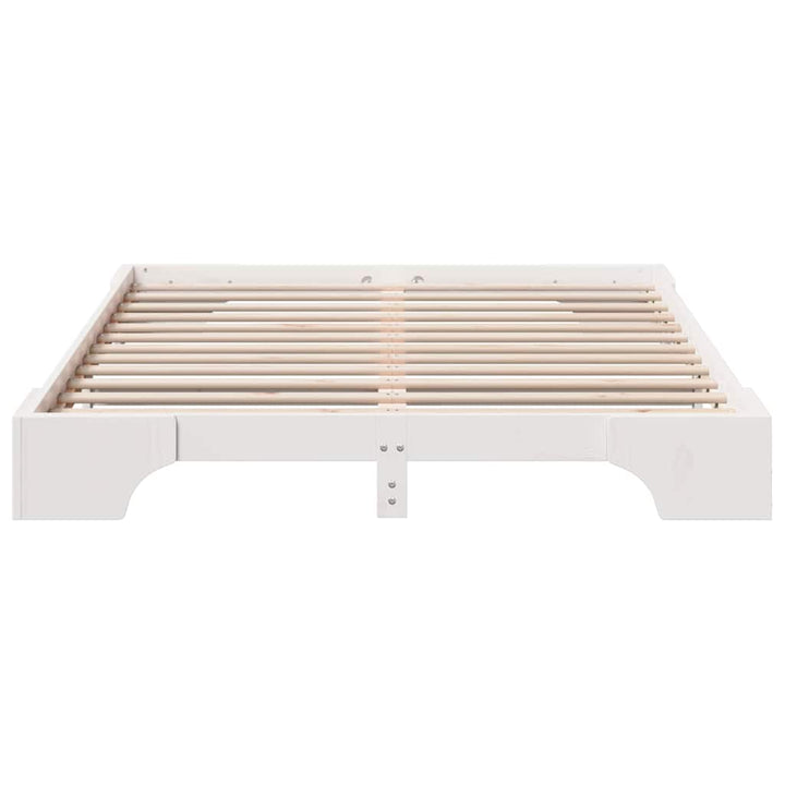 Sengestel Hvid 140 x 200 cm Massiv fyrretræ