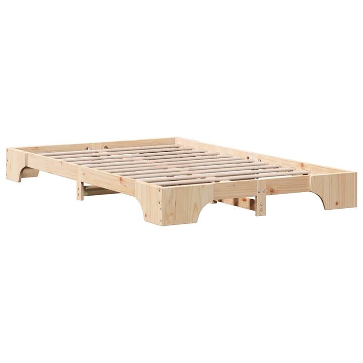 Sengestel Naturfarvet 120 x 200 cm Massiv fyrretræ